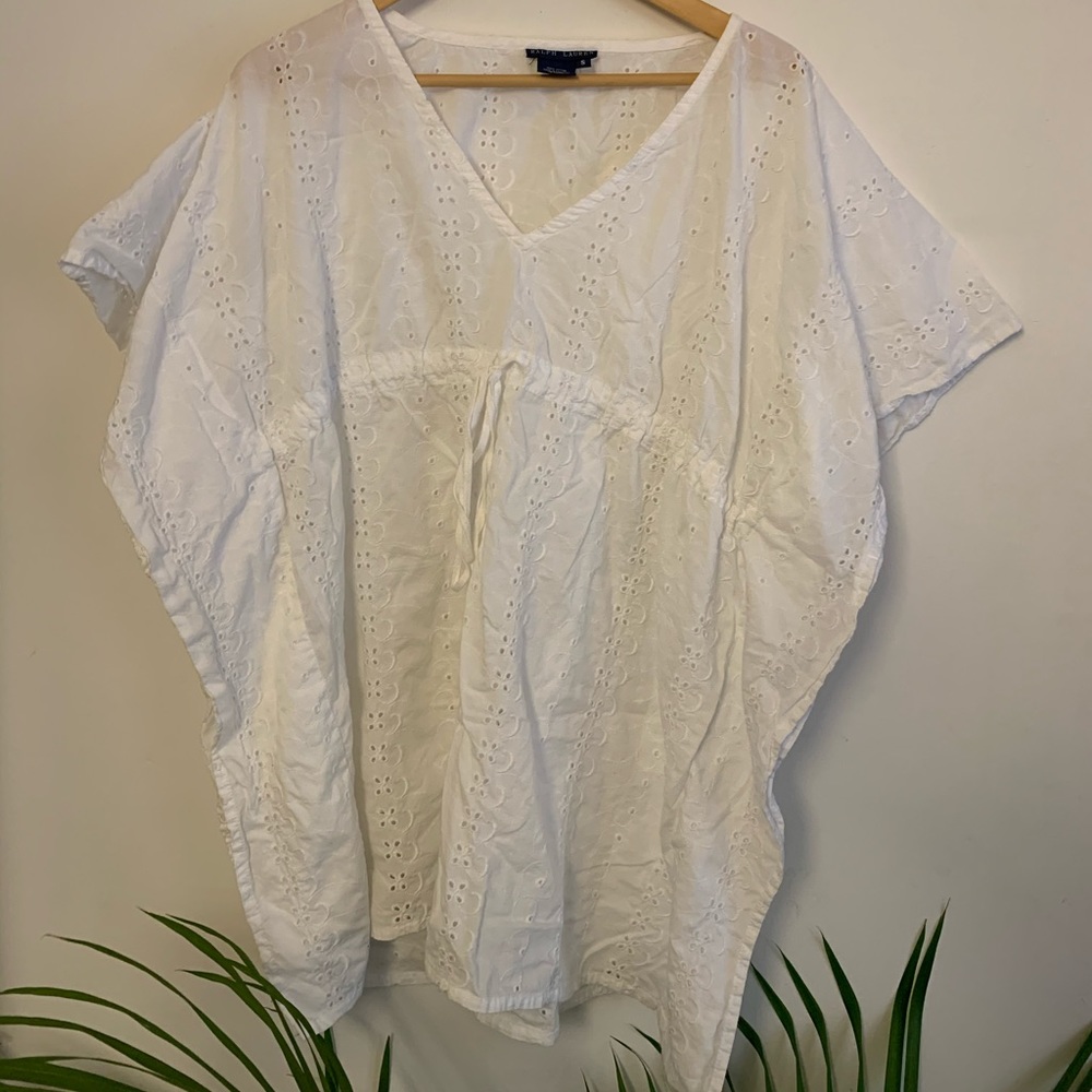 Ralph Lauren eyelet boho swim coverup tunic